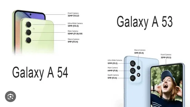 مقایسه گوشی a54 با a53