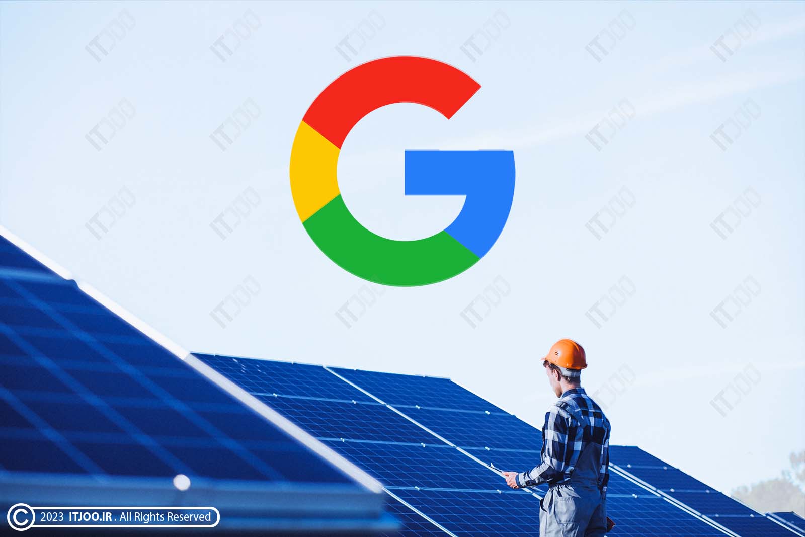 پنل برق خورشیدی گوگل برای دیتا سنتر (مرکز داده) - electrical solar panel google datacenter