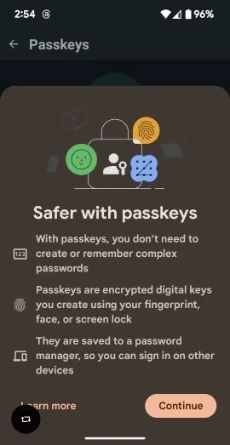 کلید عبور - Passkey