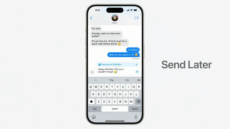 قابلیت زمان‌بندی پیام‌ها در آی مسیج (iMessage)