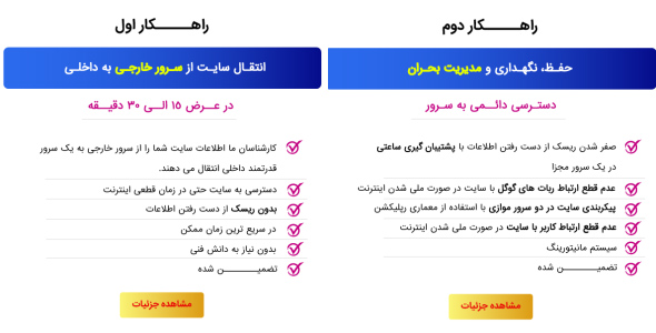 راهکارهای دسترسی به سایت در اینترنت ملی
