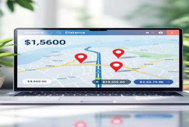 ابزار فاصله یاب آنلاین سایت onlinecompass.net