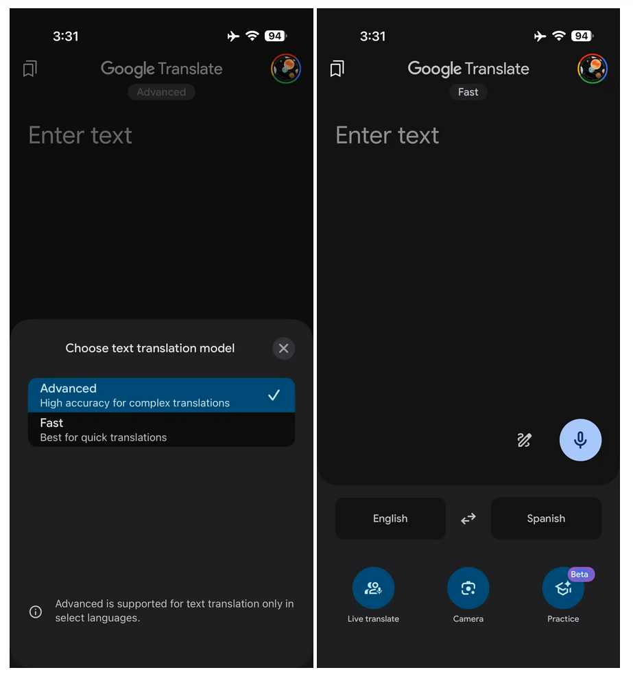 قابلیت جدید گوگل ترنسلیت