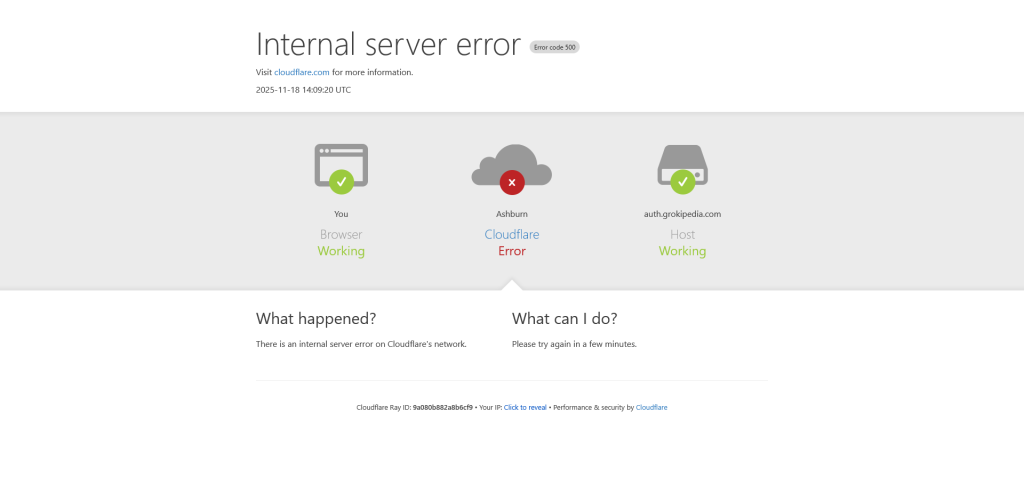 خطای ۵۰۰ کلودفلر