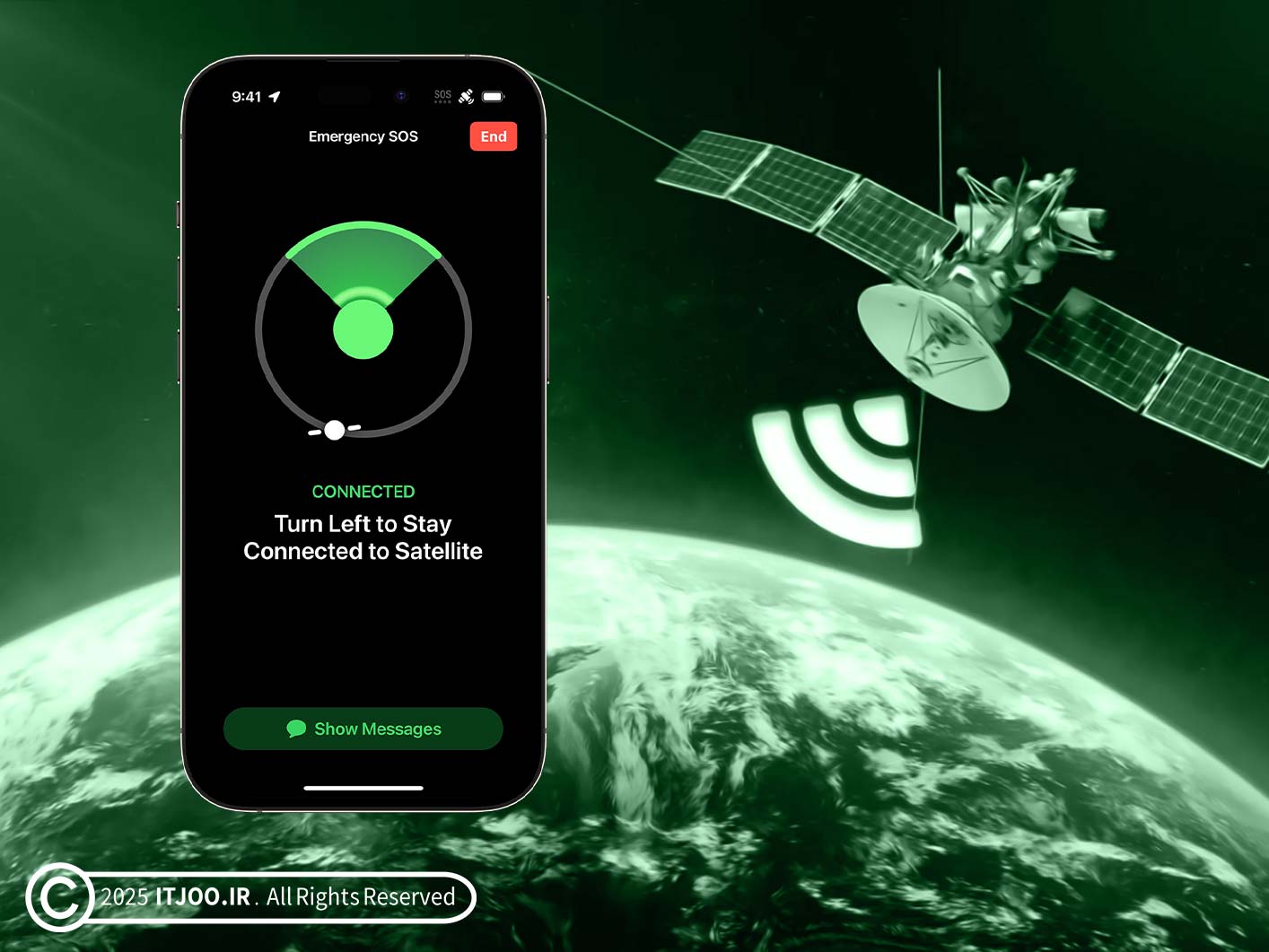 ارتباطات و اینترنت ماهواره ای گوشی آیفون