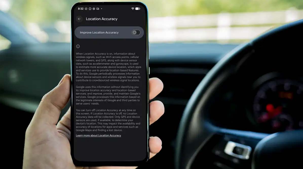 قابلیت موقعیت یابی اندروید - Location Accuracy