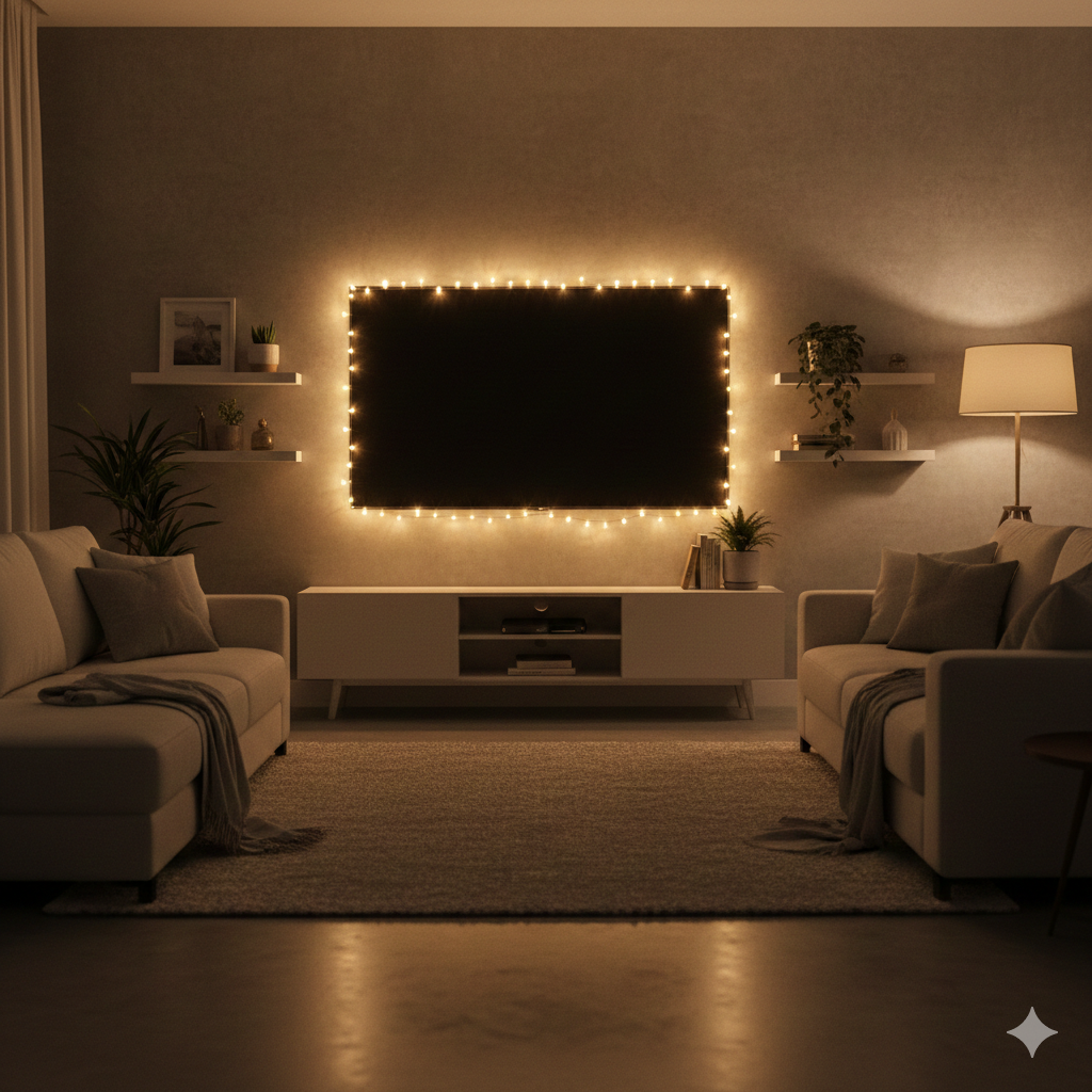 ریسه در پشت قاب تلویزیون