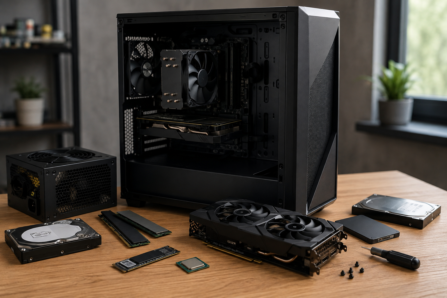 Upgrading desktop computer parts and checking PC hardware